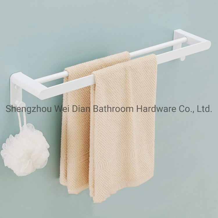 Aluminum White Toilet Brush Holder Paper Holder Robe Hook Towel Rack Bar Stainless Steel Shower Shelf Bathroom Set Accessories